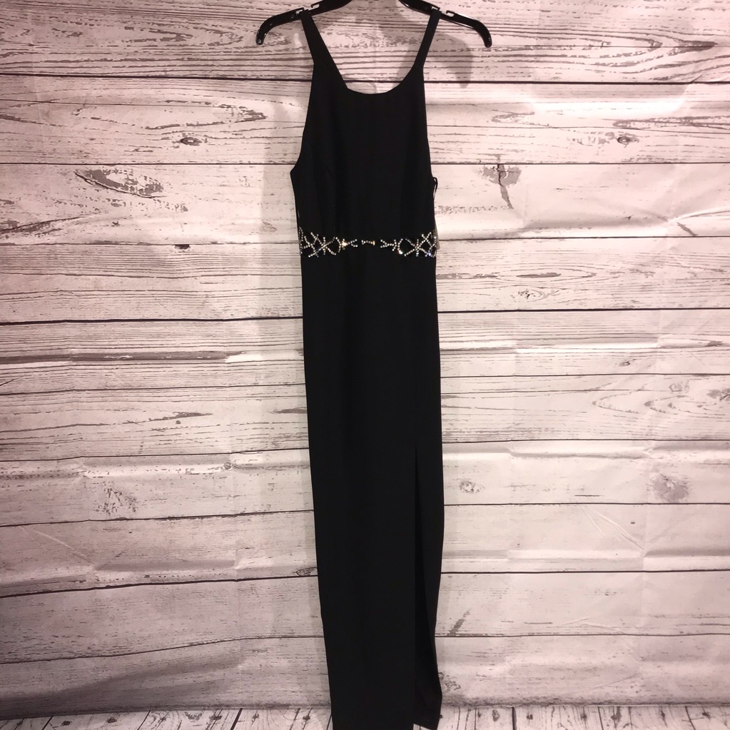 Nwt Faviana Black Formal Dress With Rhinestones